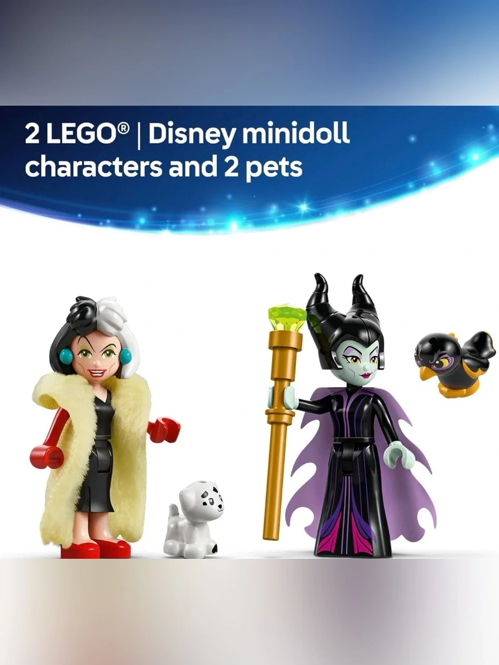 NWT LEGO Disney Villains Maleficent & Cruella De Vil’s Dresses 43262 NEW